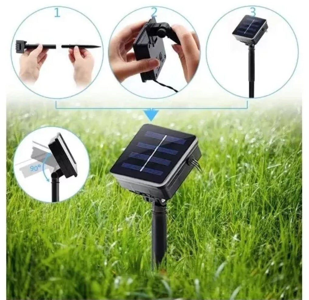 Luces Solares 6 metros Decorativo Jardin