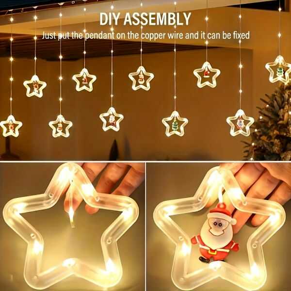 Cortina de Estrellas Led de Navidad
