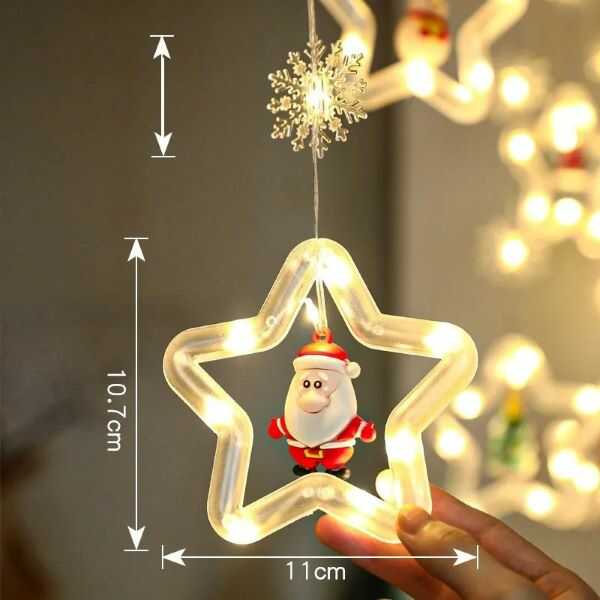 Cortina de Estrellas Led de Navidad