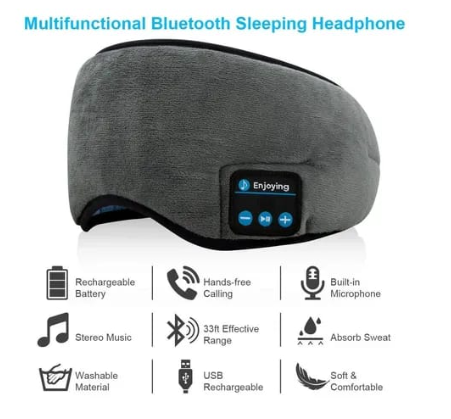 Set x2 Antifaz Mascara para Dormir Bluetooth