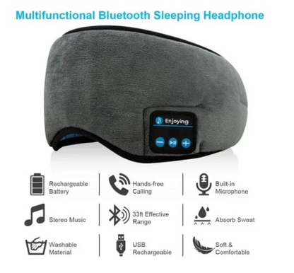 Set x2 Antifaz Mascara para Dormir Bluetooth