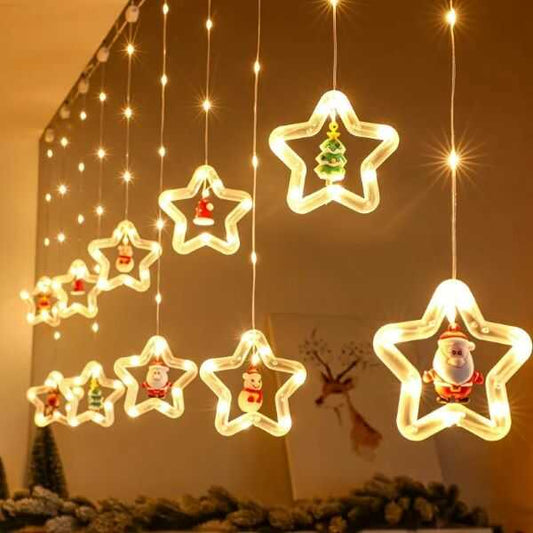 Cortina de Estrellas Led de Navidad