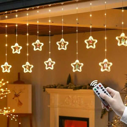 Cortina de Estrellas Led de Navidad