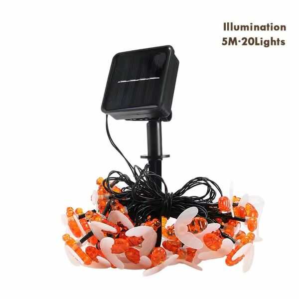 Guirnalda Solar de Abejas 3D