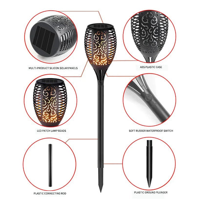 Lámpara Antorcha Solar para Exteriores - set x 2