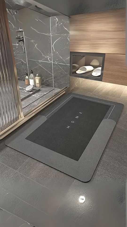 Pack de 3 tapetes Ultra Absorbente "Home" azul con gris