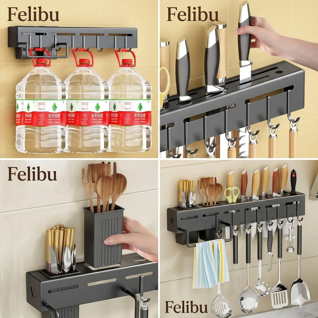 Soporte de Utensilios y Cuchillos de Cocina
