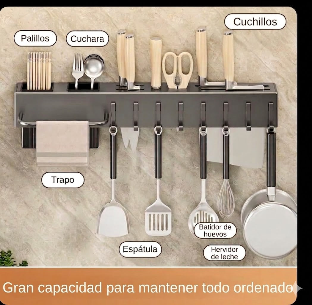 Soporte de Utensilios y Cuchillos de Cocina