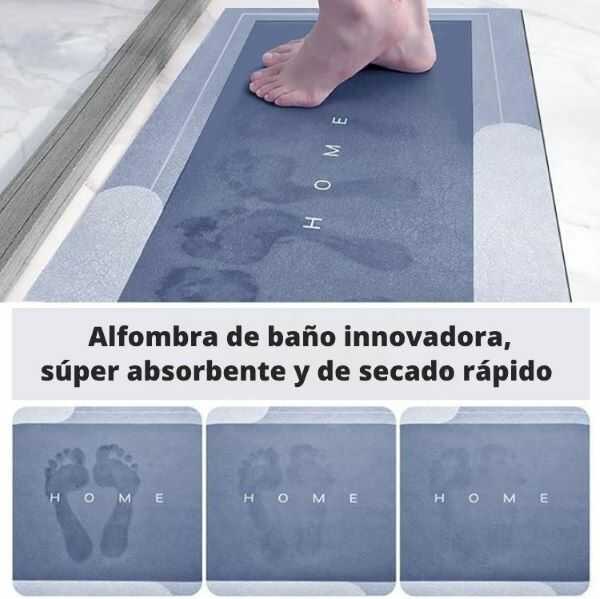 Pack de 3 tapetes Ultra Absorbente "Home" azul con gris