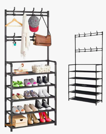 Organizador 3 en 1: Zapatero, Perchero y Estante