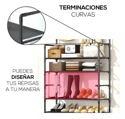 Organizador 3 en 1: Zapatero, Perchero y Estante